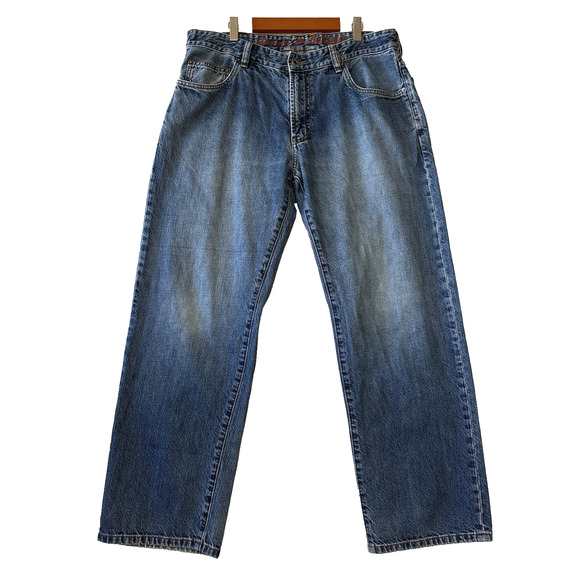 Tommy Bahama Easy Fit Jeans Mens 34x30 (33x28) Blue Denim Casual Classic Loose - Picture 1 of 13